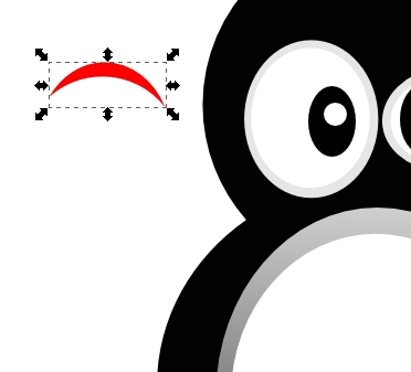 скриншот к уроку пингвин в inkscape